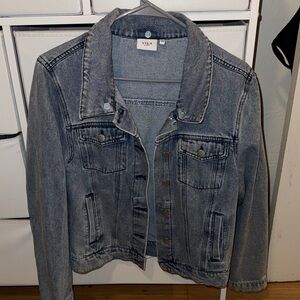 VILA Dark Gray Denim Jacket